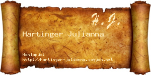 Hartinger Julianna névjegykártya